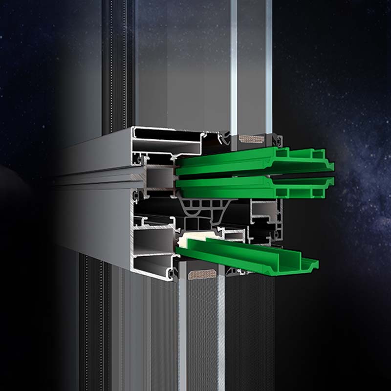 Thermal break aluminium cross-section detail